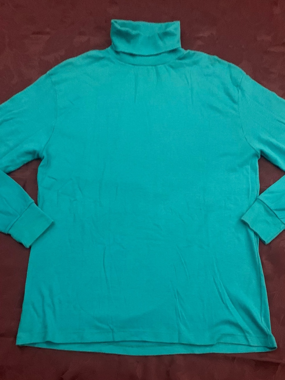 WOOLRICH All Cotton Balsam Green Turtleneck